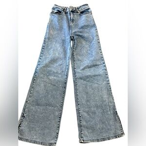 SO High Rise Wide Leg Jeans Size 3 Light Wash Y2K Style